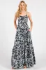 Charcoal Floral Waist Tie Maxi Dress sold by Pinkblush