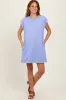 Periwinkle Studded Shoulder Maternity Mini Dress sold by Pinkblush