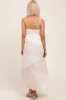 Cream Floral Sweetheart Neck Maternity Midi Dress sold by Pinkblush