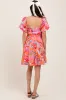Pink Printed Smocked Puff Sleeve Maternity Mini Dress sold by Pinkblush