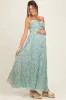 Mint Green Floral Cutout Tie Back Maternity Maxi Dress sold by Pinkblush