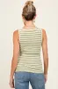 Green Striped Fitted Maternity Tank Top sold by Pinkblush
