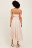 Cream Lace Detail Button Front Sleeveless Midi Dress sold by Pinkblush
