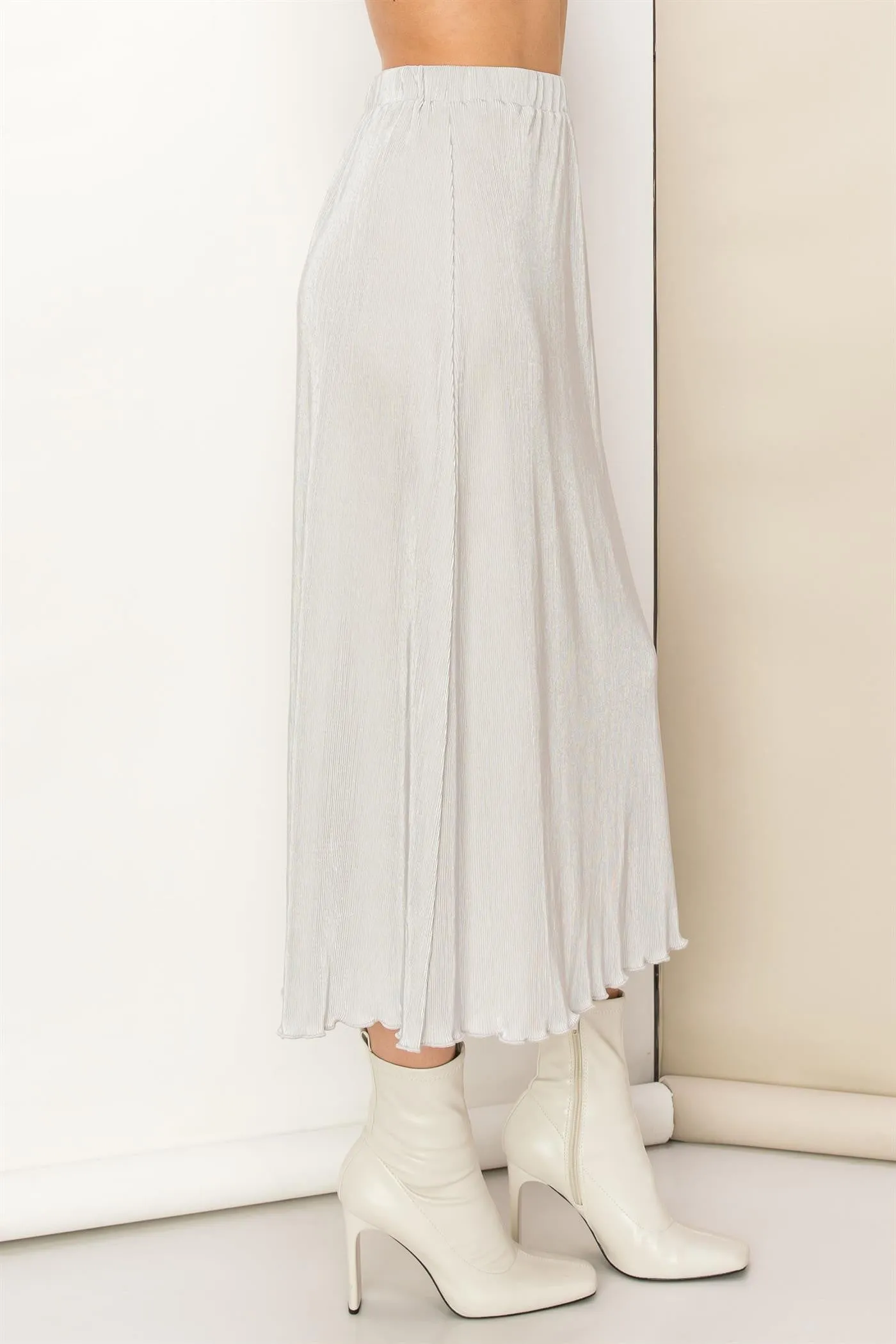 Grey Plisse Midi Skirt sold by Pinkblush product image thumbnail 3