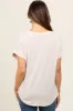 Beige Short Sleeve Terry Maternity Top sold by Pinkblush