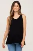 Black Ruffle Hem Maternity Tank Top sold by Pinkblush