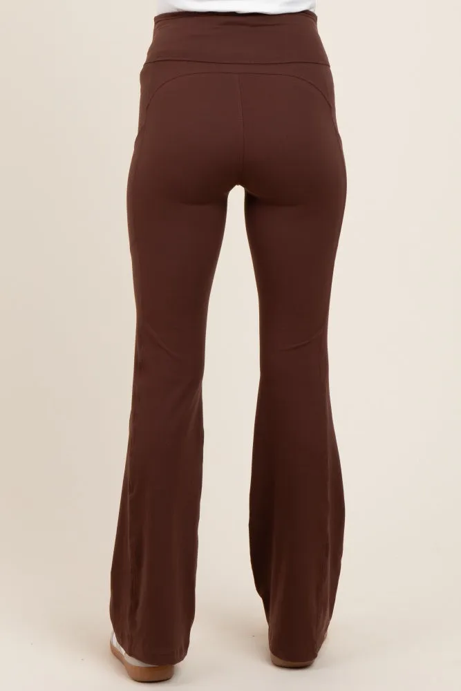 Mocha Active Pocket Flared Maternity Leggings sold by Pinkblush product image thumbnail 4
