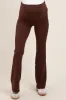 Mocha Active Pocket Flared Maternity Leggings sold by Pinkblush