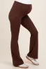 Mocha Active Pocket Flared Maternity Leggings sold by Pinkblush
