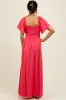 Coral Chambray Smocked Maxi Dress sold by Pinkblush
