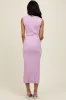 Light Pink Scalloped Ribbed Knit Sleeveless Midi Dress sold by Pinkblush
