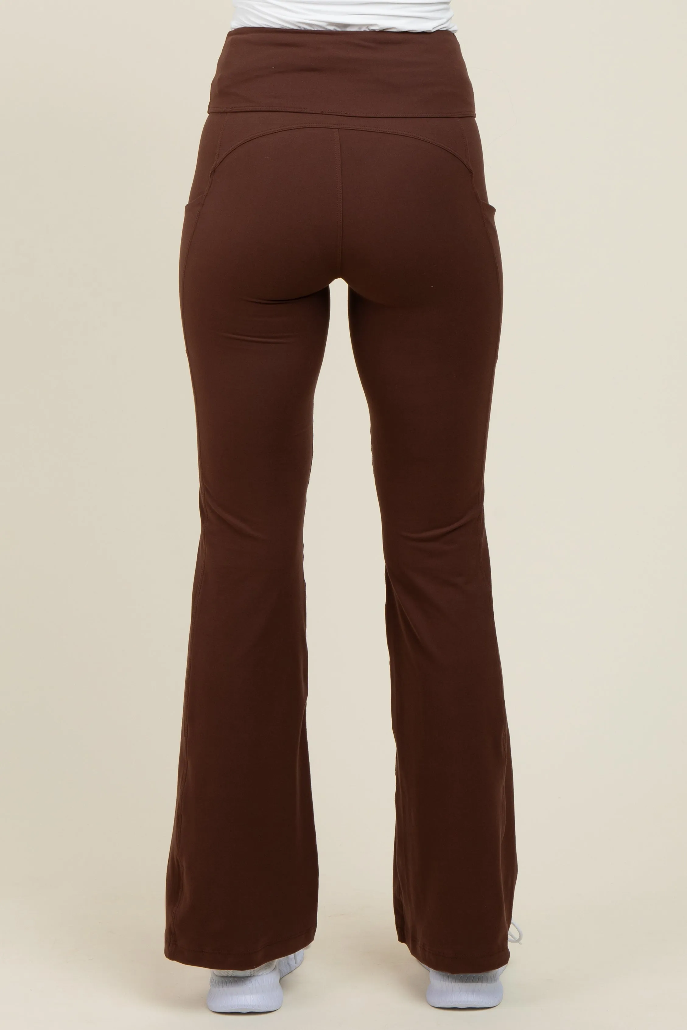 Mocha Active Pocket Flared Leggings sold by Pinkblush product image thumbnail 5