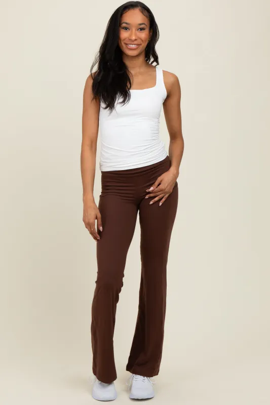Mocha Active Pocket Flared Leggings sold by Pinkblush
