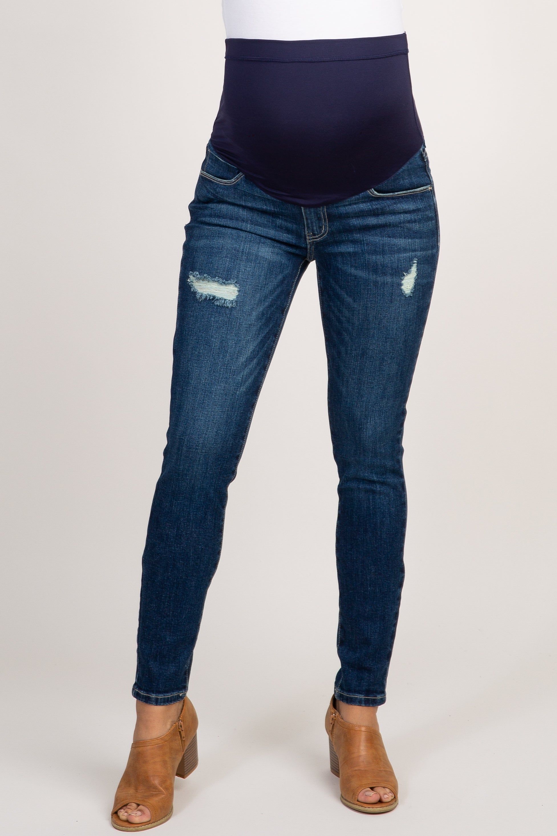 PinkBlush Navy Blue Maternity Jeans sold by Pinkblush product image thumbnail 2