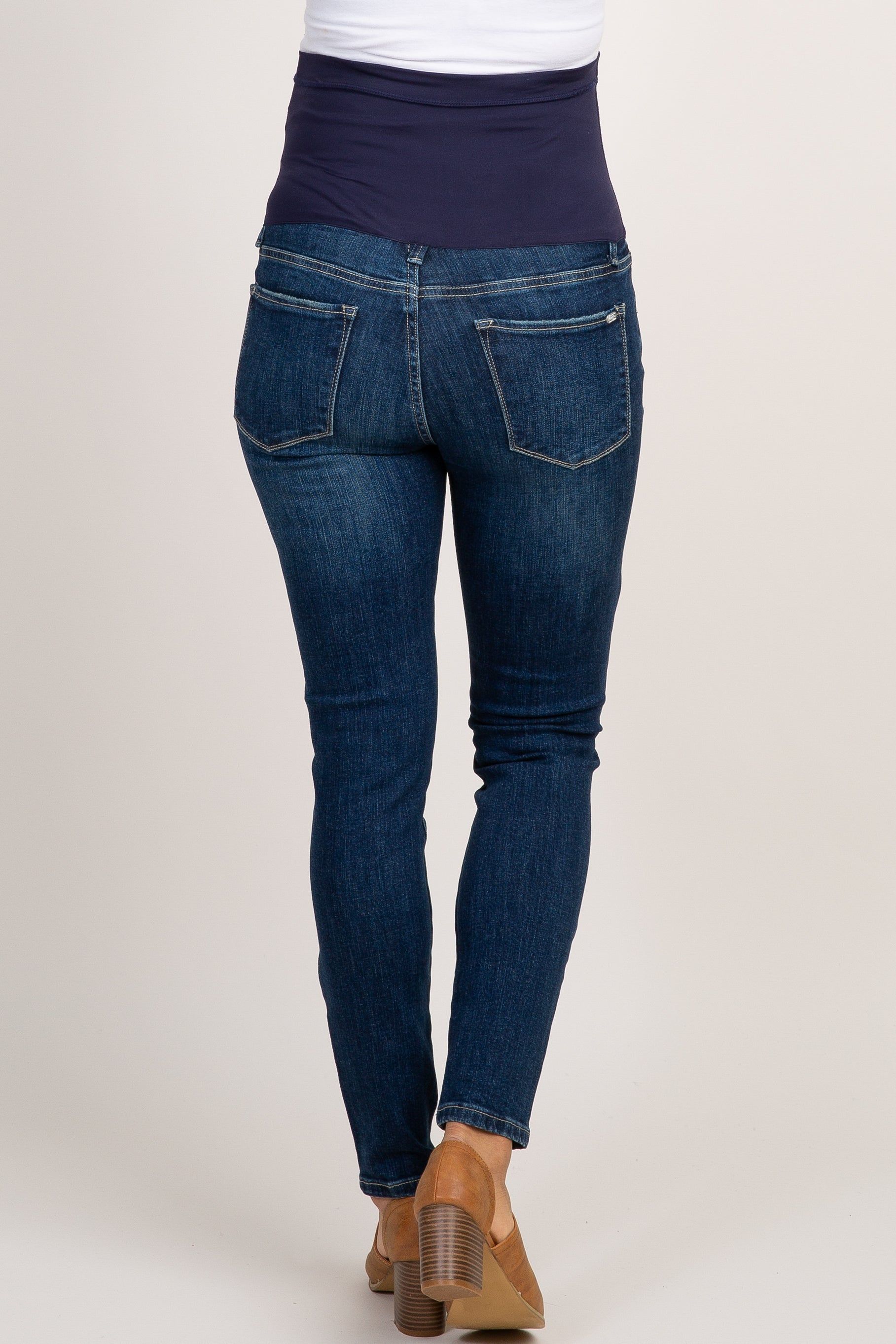 PinkBlush Navy Blue Maternity Jeans sold by Pinkblush product image thumbnail 4
