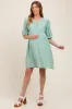 Light Olive Sheer Stripe Textured Maternity Mini Dress sold by Pinkblush