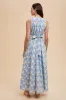 Light Blue Multi Cotton Patchwork Print Button Down Maxi sold by Pinkblush