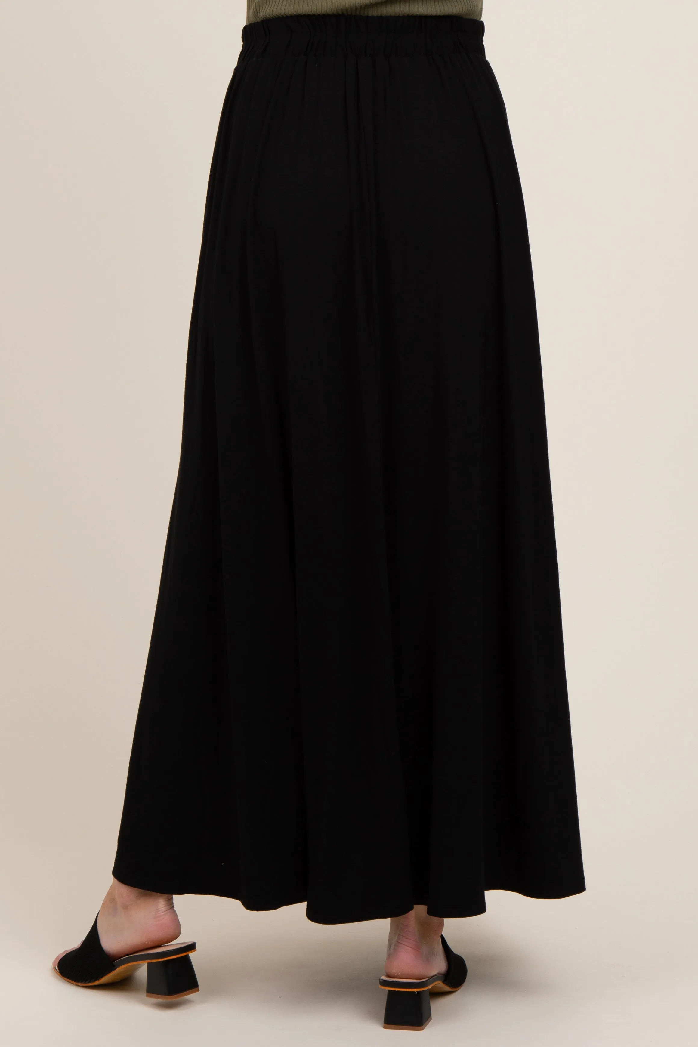 Black Maternity Maxi Skirt sold by Pinkblush product image thumbnail 4