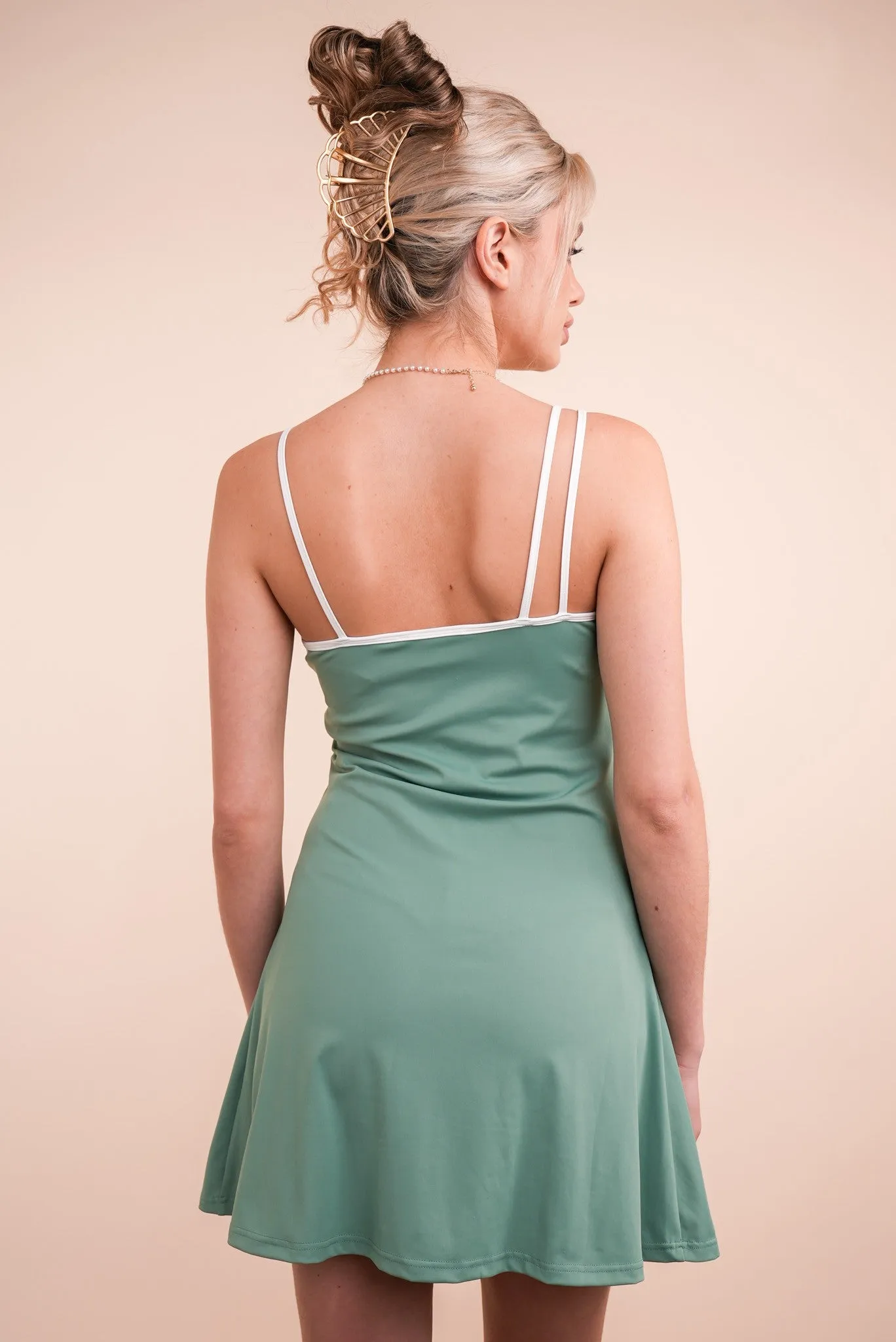Sage Activewear Mini Dress sold by Pinkblush product image thumbnail 3