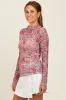 Mauve Floral Lace Long Sleeve Top sold by Pinkblush