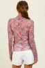 Mauve Floral Lace Long Sleeve Top sold by Pinkblush