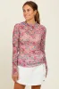 Mauve Floral Lace Long Sleeve Top sold by Pinkblush