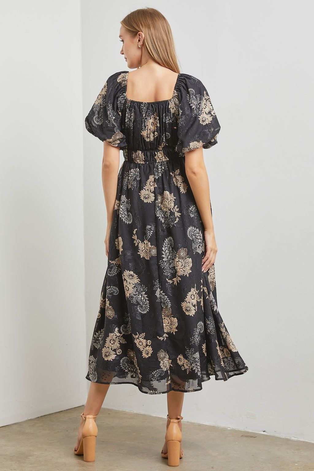 Black Printed Maxi Dress sold by Pinkblush product image thumbnail 3