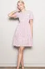 Pink Floral Smocked Ruffle Accent Dress sold by Pinkblush