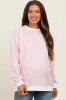 Light Pink Striped Maternity Pullover Top sold by Pinkblush