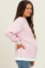 Light Pink Striped Maternity Pullover Top sold by Pinkblush