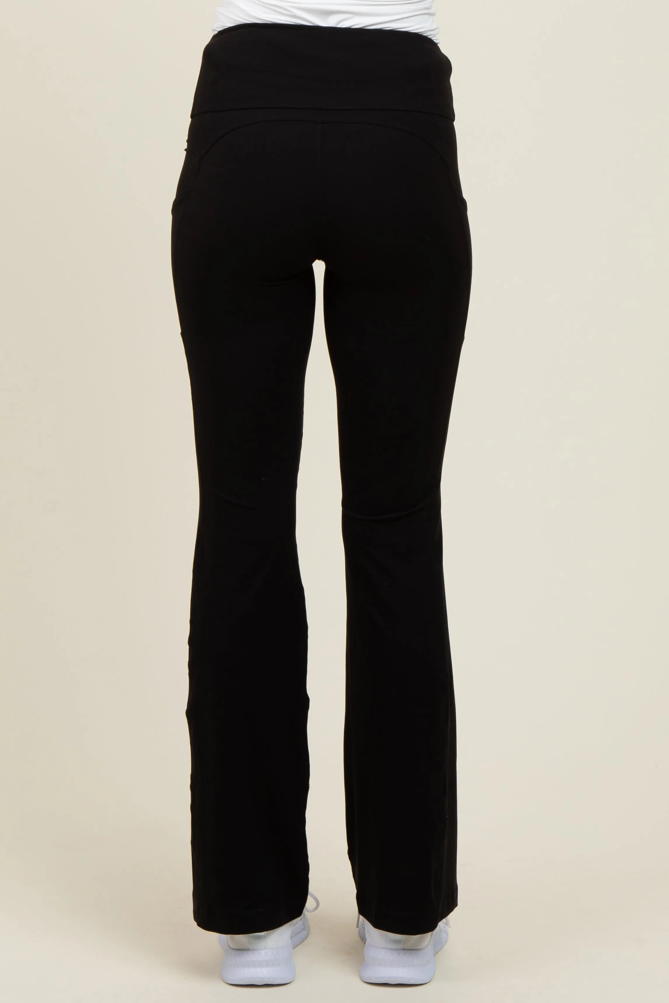 Black Active Pocket Flared Leggings sold by Pinkblush product image thumbnail 4