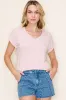 Light Pink Terry Short Sleeve Top sold by Pinkblush