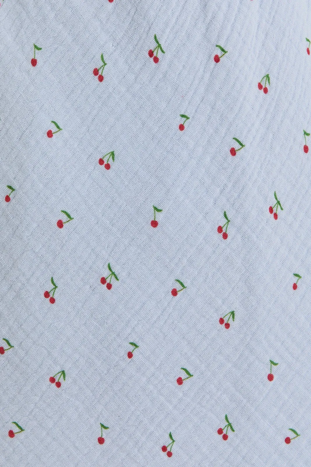 Light Blue Cherry Print Shoulder Tie Midi Dress sold by Pinkblush product image thumbnail 5