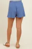 Blue Ribbed Maternity Lounge Shorts sold by Pinkblush