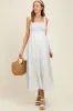 Light Blue Smocked Cotton Floral Sleeveless Maternity Maxi Dress sold by Pinkblush