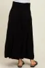 Black Foldover Waist Side Slit Maternity Maxi Skirt sold by Pinkblush