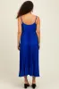 Royal Blue Pleated Sash Tie Maternity Midi Dress sold by Pinkblush