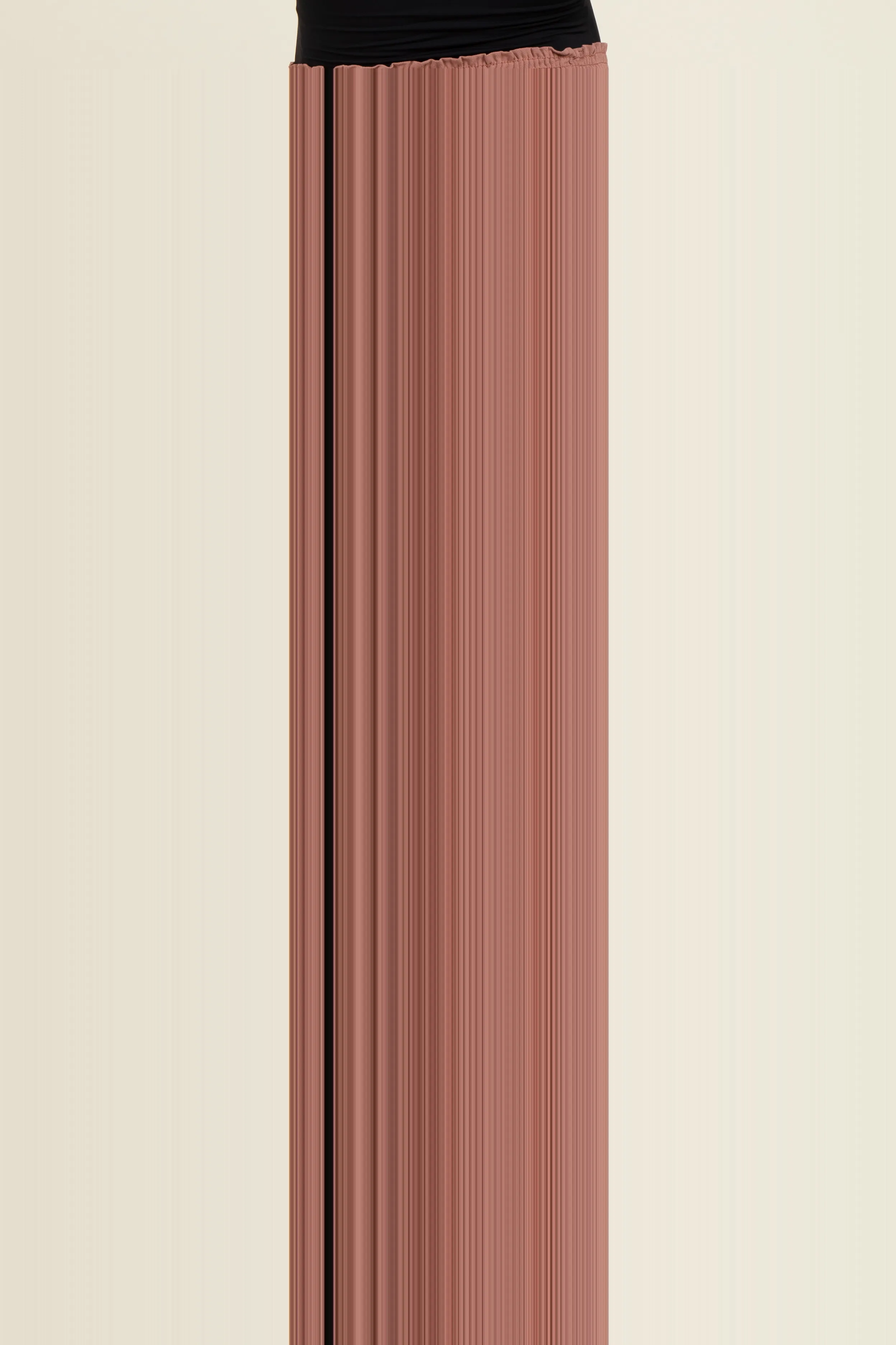 Mauve Smocked Waist Rounded Hem Maternity Midi Skirt sold by Pinkblush product image thumbnail 5