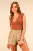 Beige Stripe Detail Active Shorts sold by Pinkblush