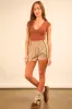 Beige Stripe Detail Active Shorts sold by Pinkblush