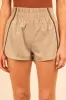 Beige Stripe Detail Active Shorts sold by Pinkblush