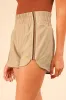 Beige Stripe Detail Active Shorts sold by Pinkblush