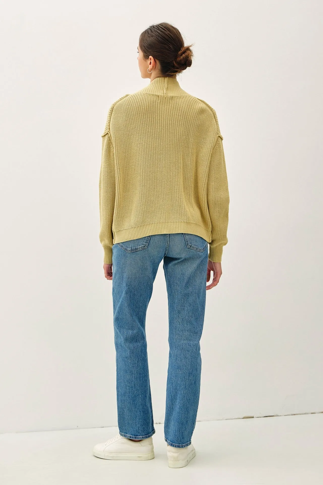 Yellow Chunky Knit Open Cardigan sold by Pinkblush product image thumbnail 5