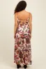 Cream Floral Back Cutout Tie Back Maternity Maxi Dress sold by Pinkblush