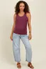 Light Blue Rolled Cuff Barrel Leg Maternity Jeans sold by Pinkblush