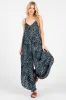 Charcoal Leaf Print Tulip Hem Maternity Jumpsuit sold by Pinkblush