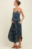 Charcoal Leaf Print Tulip Hem Maternity Jumpsuit sold by Pinkblush