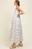 Ivory Cotton Floral Bustier Maternity Maxi Dress sold by Pinkblush