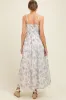 Ivory Cotton Floral Bustier Maternity Maxi Dress sold by Pinkblush