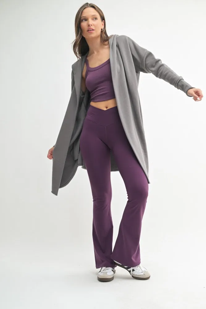 Grey Hooded Long Cardigan sold by Pinkblush product image thumbnail 2